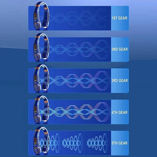 Unisex Bærbar Nakkeventilator Bladfri Med Digitalt Display 4