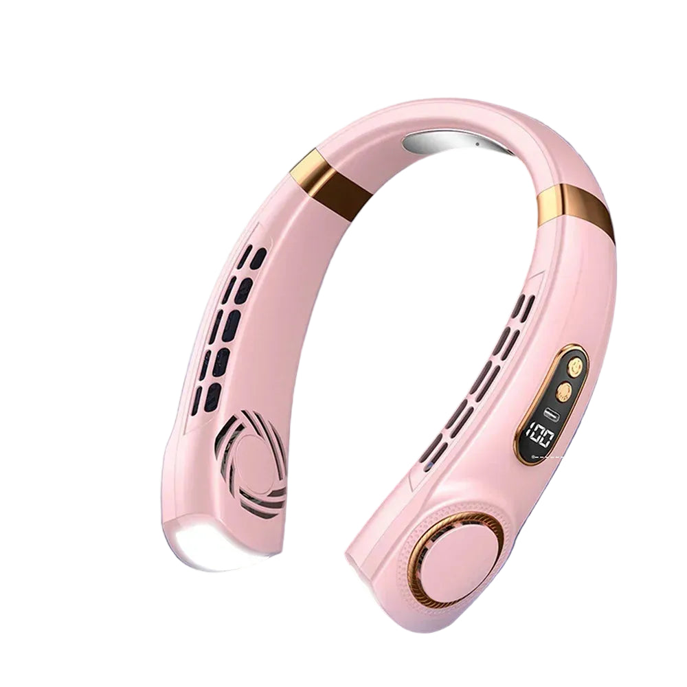 Unisex Bærbar Nakkeventilator Bladfri Med Digitalt Display 8