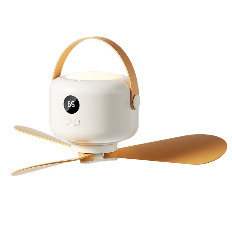 Unisex Bærbar Ventilator Med LED Lys - Kompakt Design til Indendørs og Udendørs Brug 1