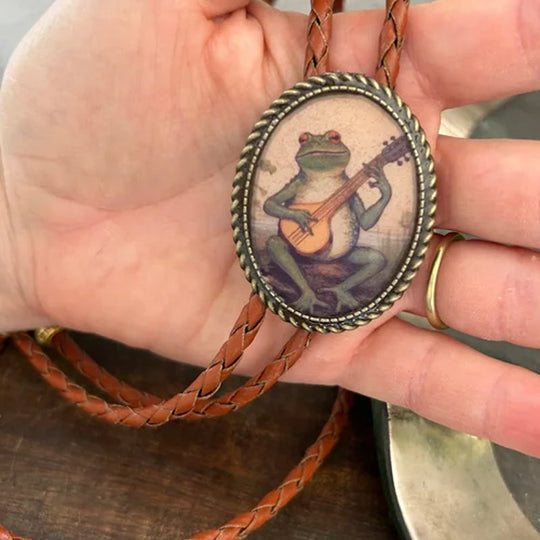 Unisex Bolo Tie med Banjo Frog Design 0