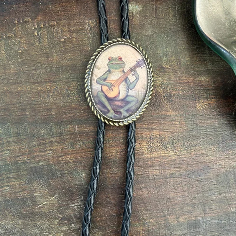 Unisex Bolo Tie med Banjo Frog Design 2