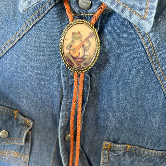 Unisex Bolo Tie med Banjo Frog Design 5