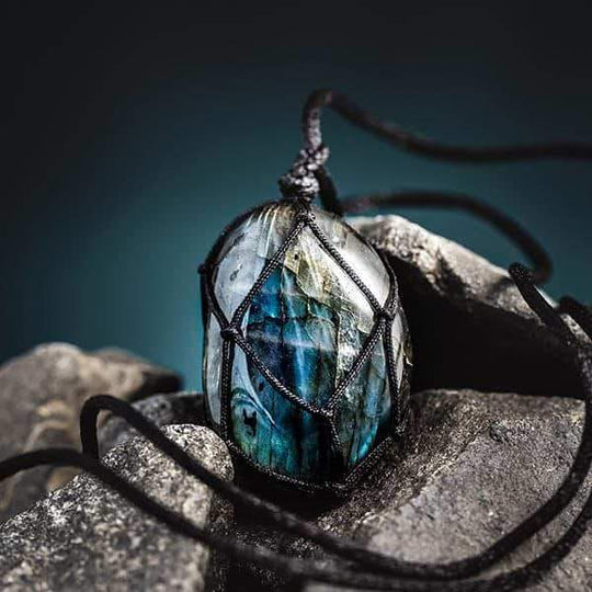 Unisex Dragon Heart Halskæde med Labradorit 0
