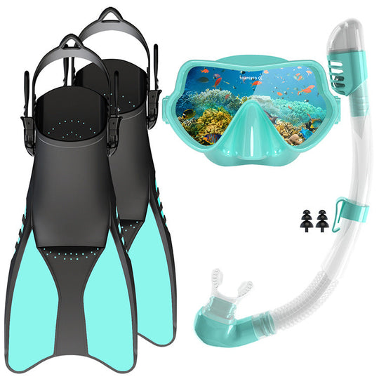 Unisex Dykkerudstyr Sæt med Finner, Maske og Snorkel 2