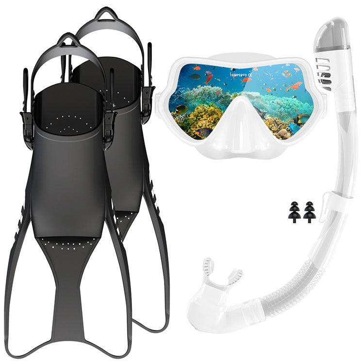 Unisex Dykkerudstyr Sæt med Finner, Maske og Snorkel 3