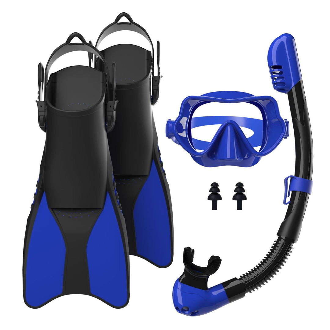Unisex Dykkerudstyr Sæt med Finner, Maske og Snorkel 5