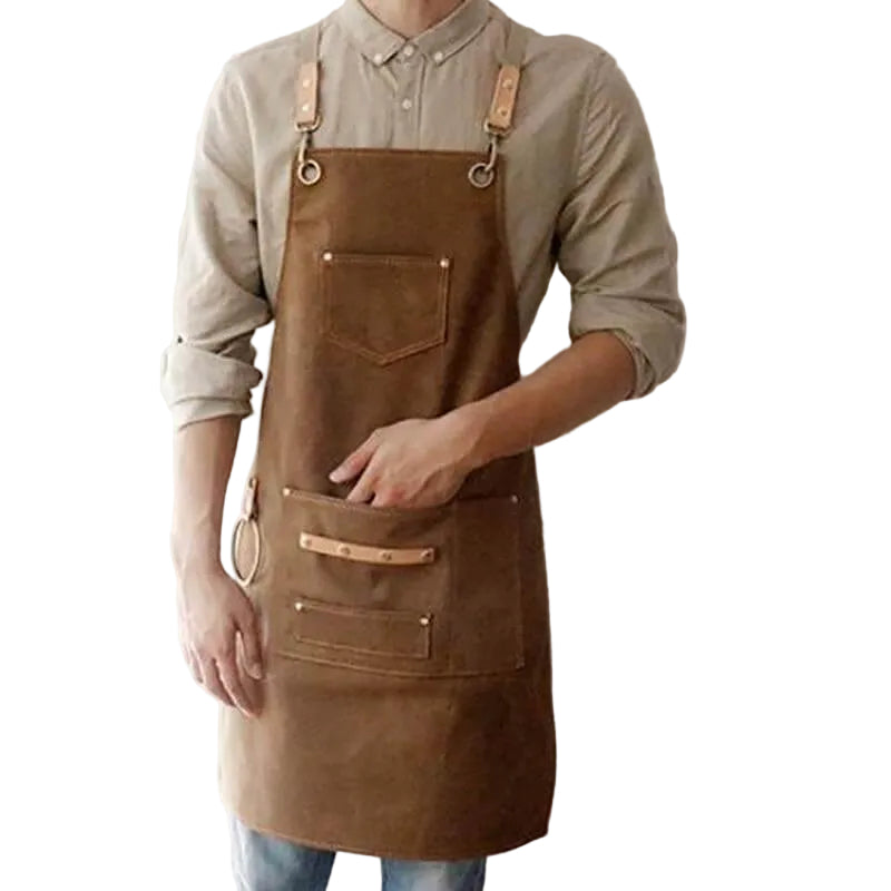 Unisex Forklæde Vintage Stil Taljeforklæde til Madlavning og Bagning 0
