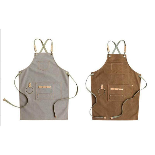 Unisex Forklæde Vintage Stil Taljeforklæde til Madlavning og Bagning 1