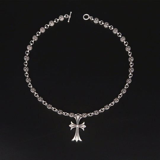 Unisex Gothic Cross Pendant Halskæde 1