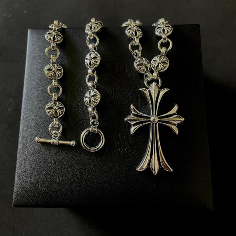 Unisex Gothic Cross Pendant Halskæde 3