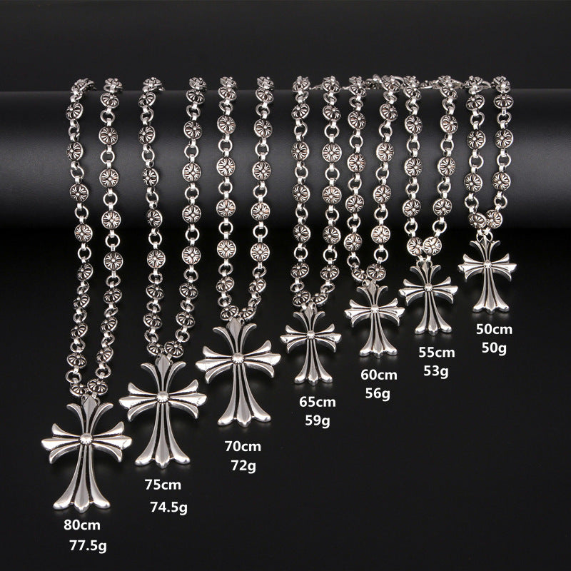 Unisex Gothic Cross Pendant Halskæde 4
