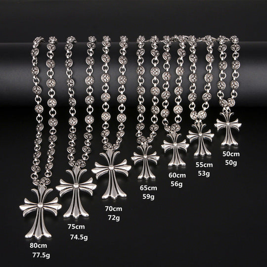 Unisex Gothic Cross Pendant Halskæde 4