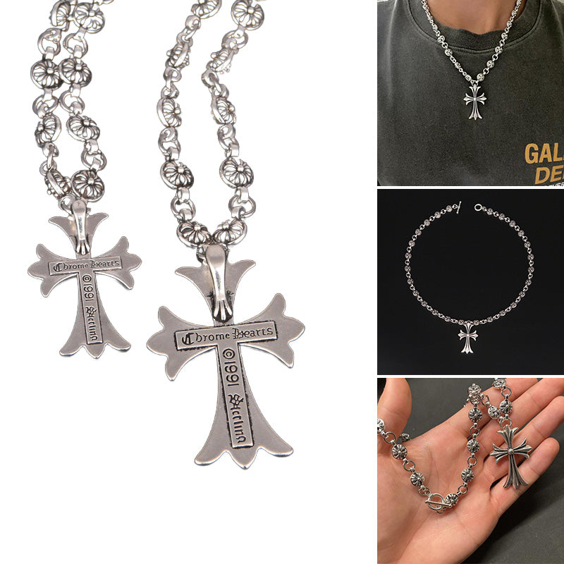 Unisex Gothic Cross Pendant Halskæde 5