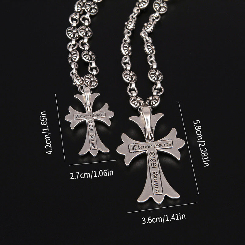Unisex Gothic Cross Pendant Halskæde 7