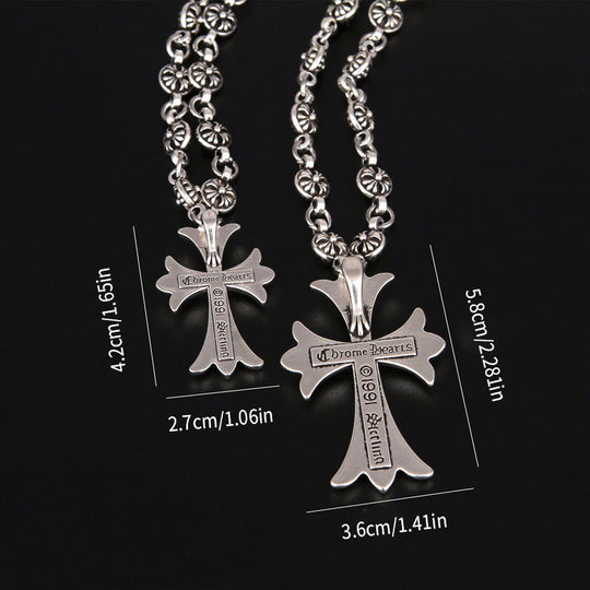 Unisex Gothic Cross Pendant Halskæde 7