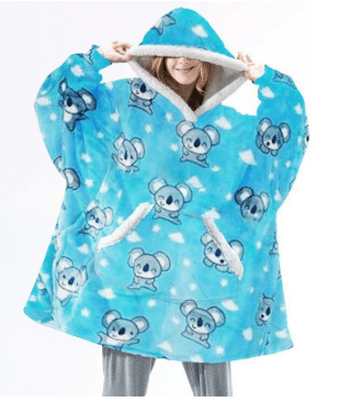 Unisex Hættetrøjetæppe Med Stor Hætte Og Rummelig Lomme 12