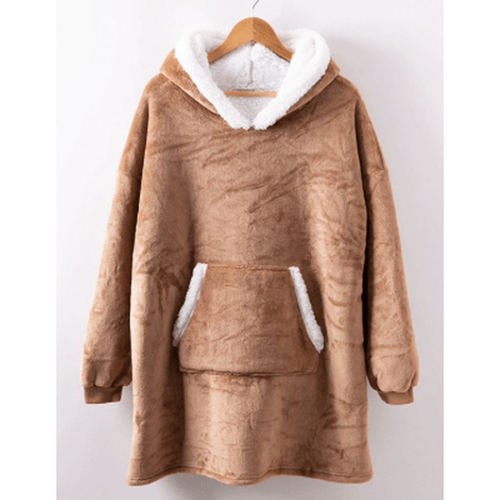 Unisex Hættetrøjetæppe Med Stor Hætte Og Rummelig Lomme 14
