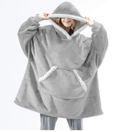 Unisex Hættetrøjetæppe Med Stor Hætte Og Rummelig Lomme 15
