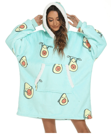 Unisex Hættetrøjetæppe Med Stor Hætte Og Rummelig Lomme 9