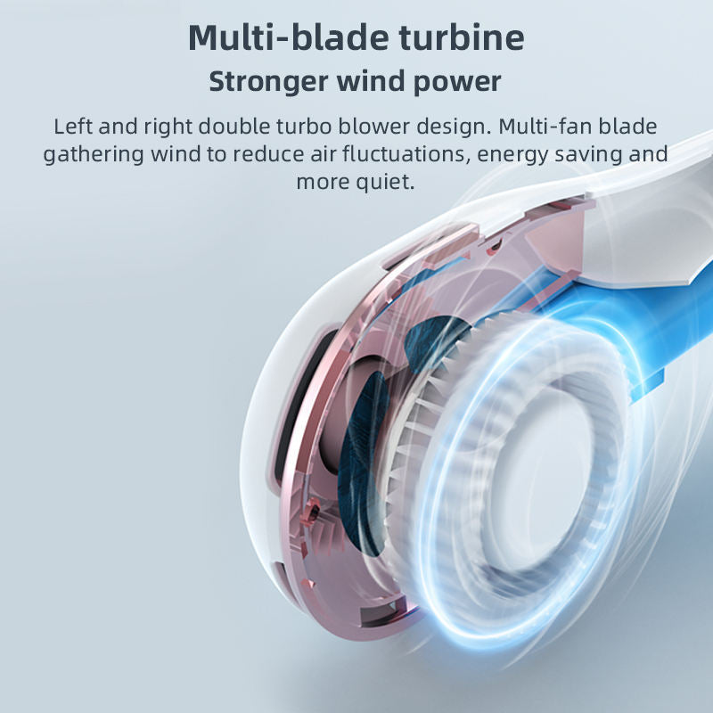 Unisex Halsventilator Bærbar Med LCD-Display og Stillegående Motor 2