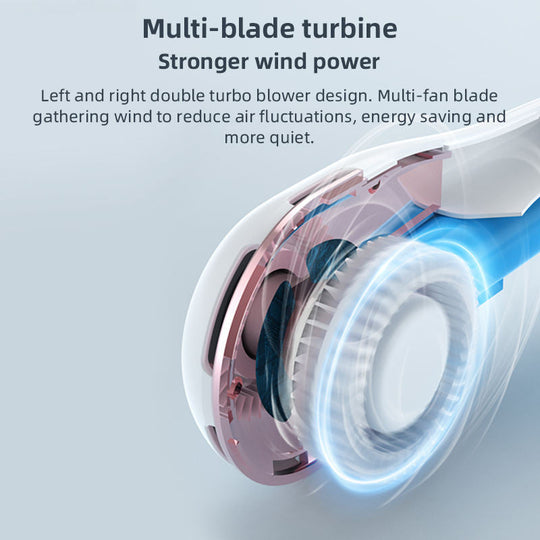 Unisex Halsventilator Bærbar Med LCD-Display og Stillegående Motor 2