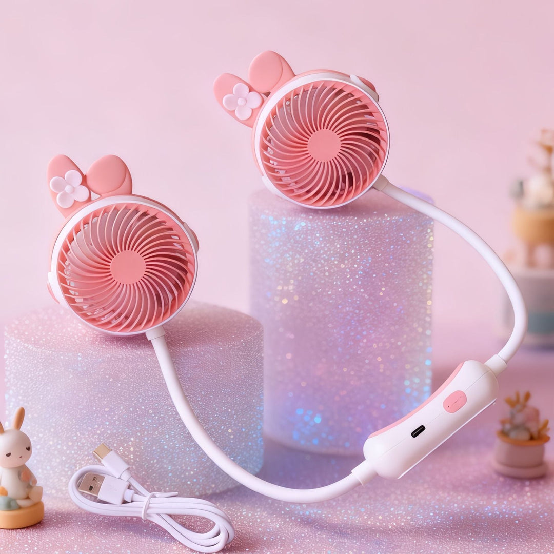 Unisex Halsventilator Dobbelthoved med Fleksibel Svanehals 9
