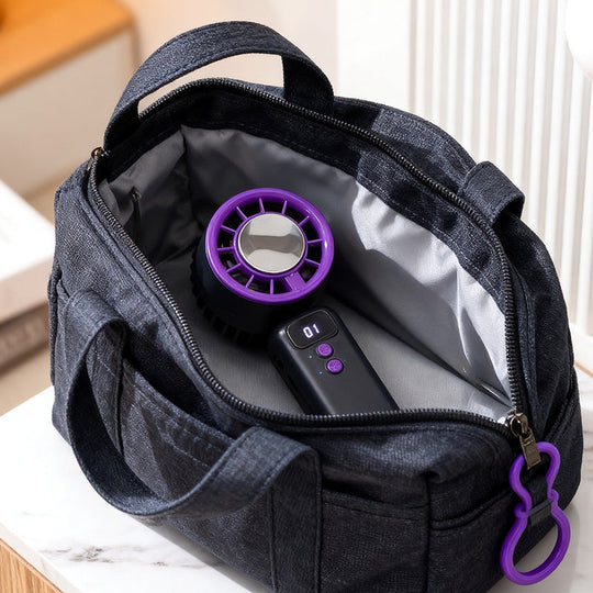 Unisex Håndholdt Ventilator med Digitalt Display og Justerbar Halsrem 3