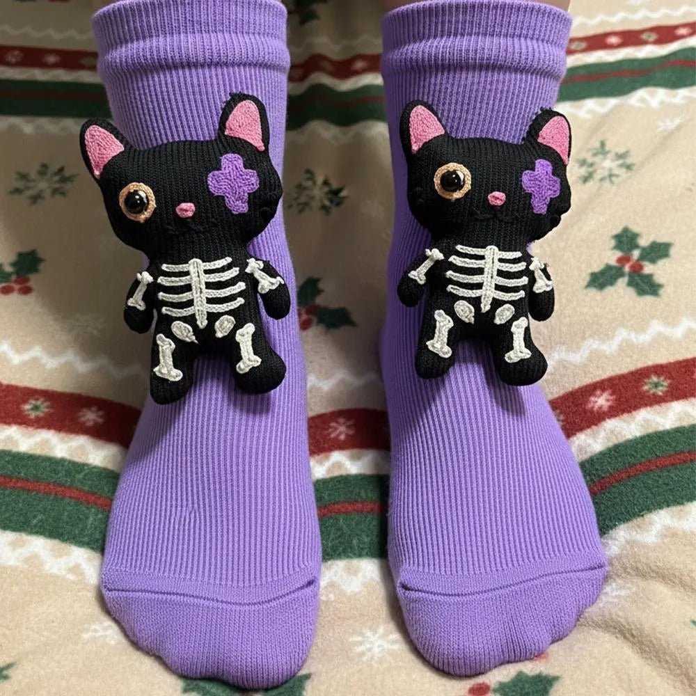 Unisex Hussokker med 3D Dyreaccent Komfortabel og Skridsikker Design 13