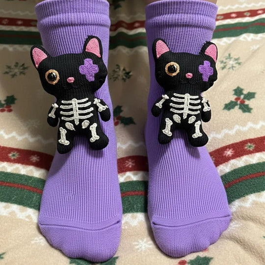 Unisex Hussokker med 3D Dyreaccent Komfortabel og Skridsikker Design 13