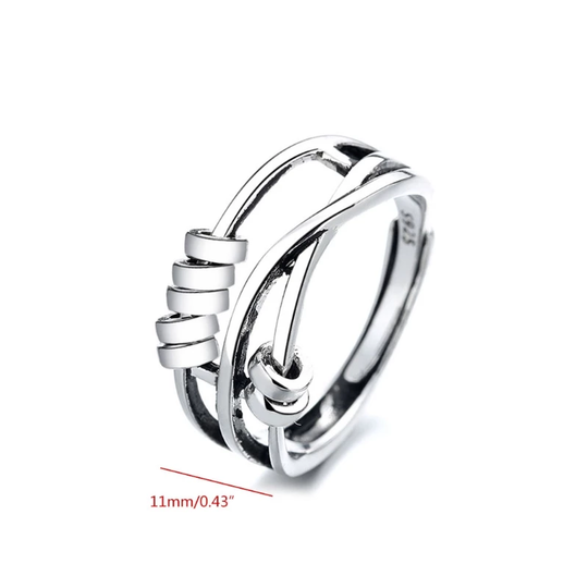 Unisex Justerbar Ring med Spinner Design 3