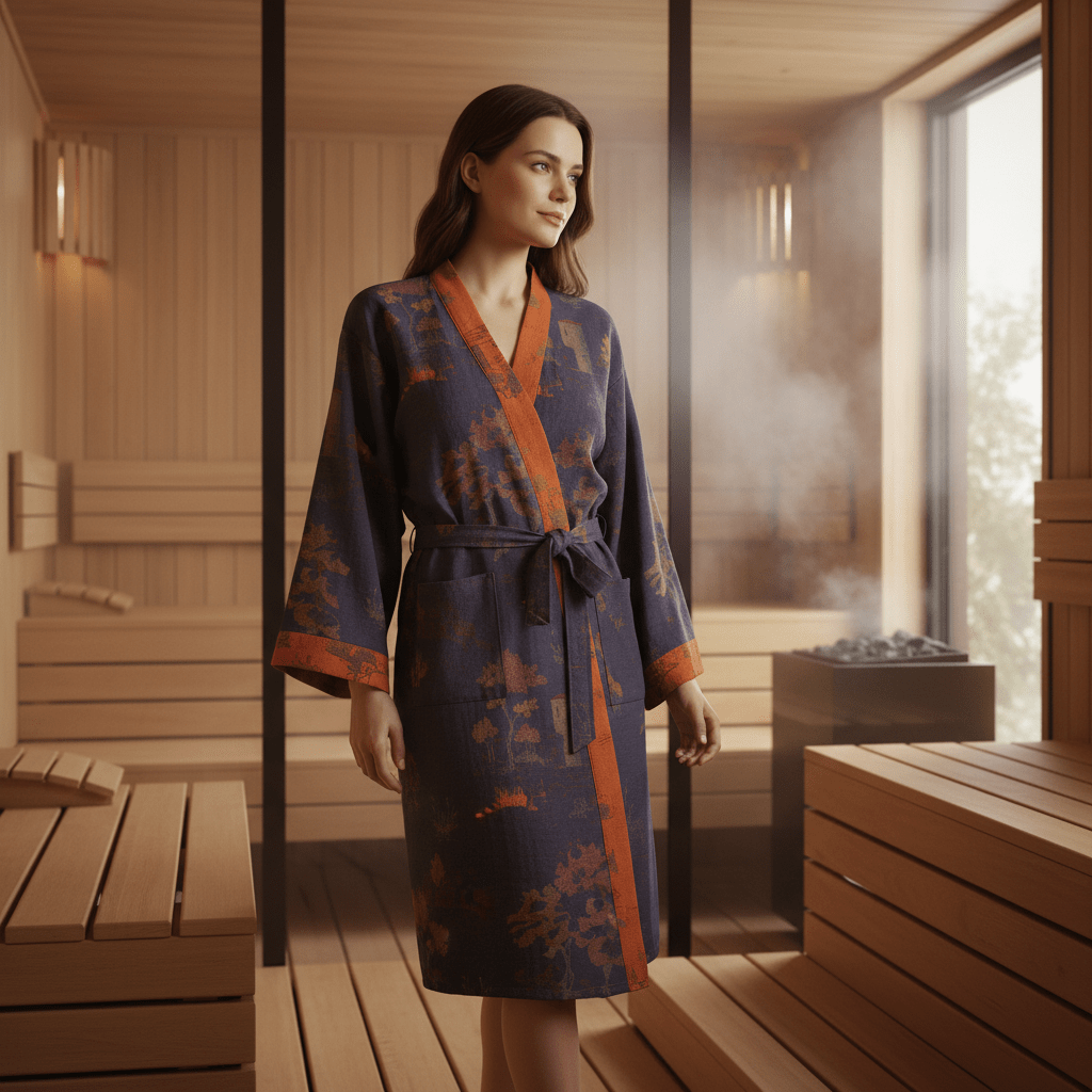 Unisex Kimono Badekåbe Retro Design 0