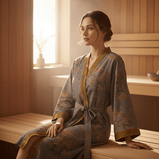Unisex Kimono Badekåbe Retro Design 8