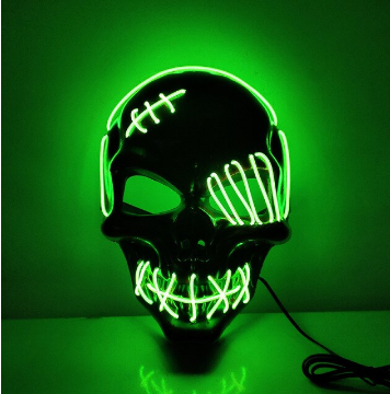 Unisex LED Maske til Halloween Fest Med Justerbar Rem og Tre Lysindstillinger 2
