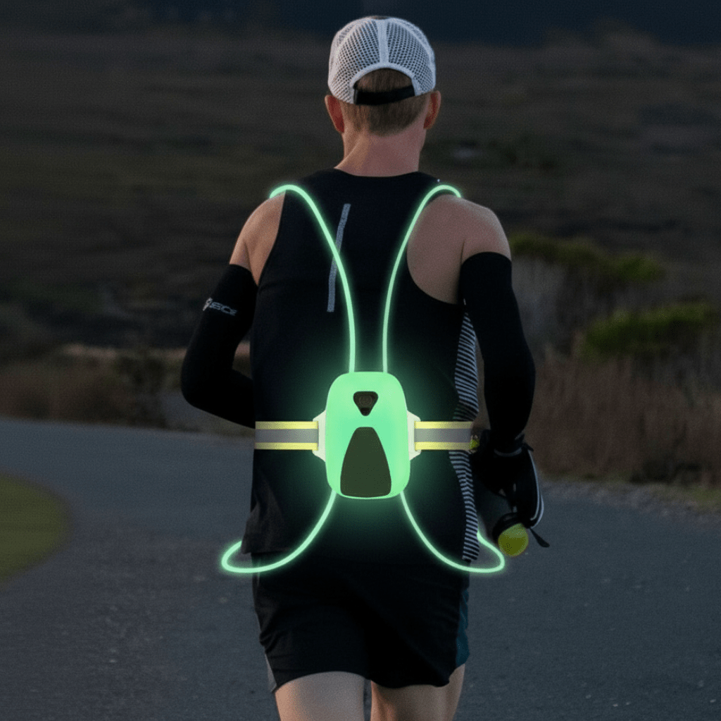Unisex LED Sikkerhedsvest Justerbar til Udendørs Aktiviteter 0