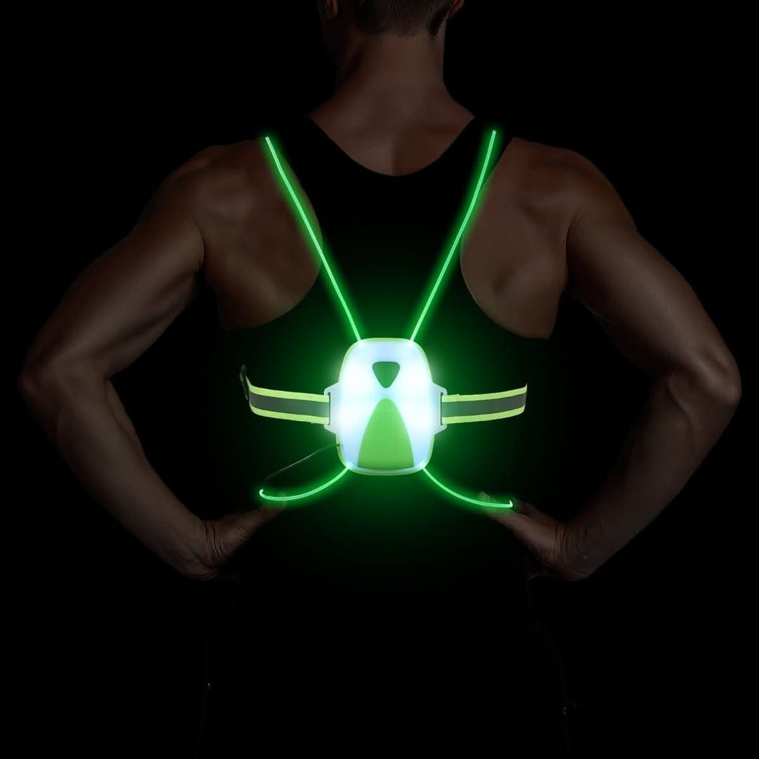 Unisex LED Sikkerhedsvest Justerbar til Udendørs Aktiviteter 5