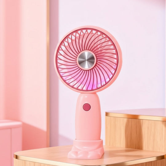 Unisex Mini Håndventilator USB Genopladelig Foldbar Stille Motor 11