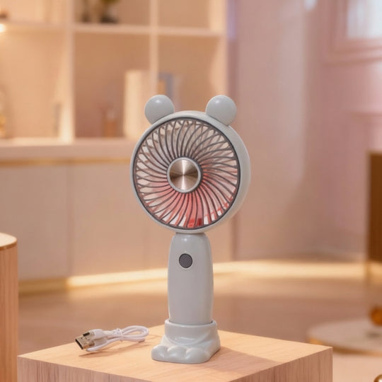 Unisex Mini Håndventilator USB Genopladelig Foldbar Stille Motor 15