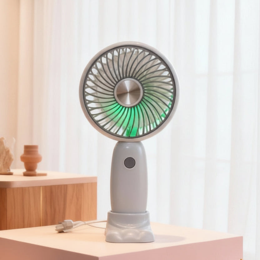 Unisex Mini Håndventilator USB Genopladelig Foldbar Stille Motor 18