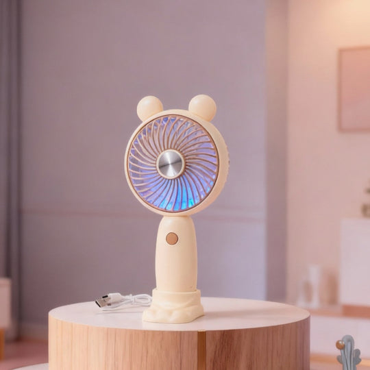 Unisex Mini Håndventilator USB Genopladelig Foldbar Stille Motor 4