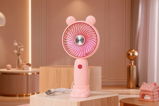 Unisex Mini Håndventilator USB Genopladelig Foldbar Stille Motor 8