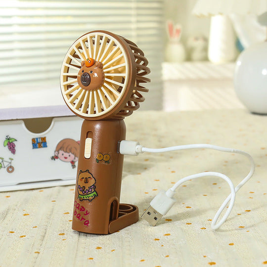 Unisex Mini Håndventilator med LED-lys og Clip Design 5