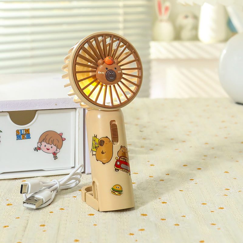 Unisex Mini Håndventilator med LED-lys og Clip Design 6