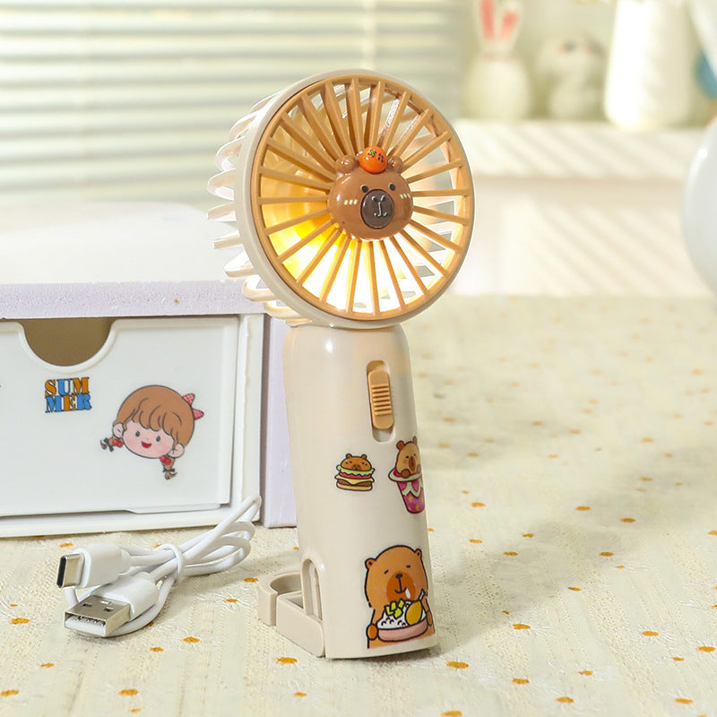 Unisex Mini Håndventilator med LED-lys og Clip Design 7