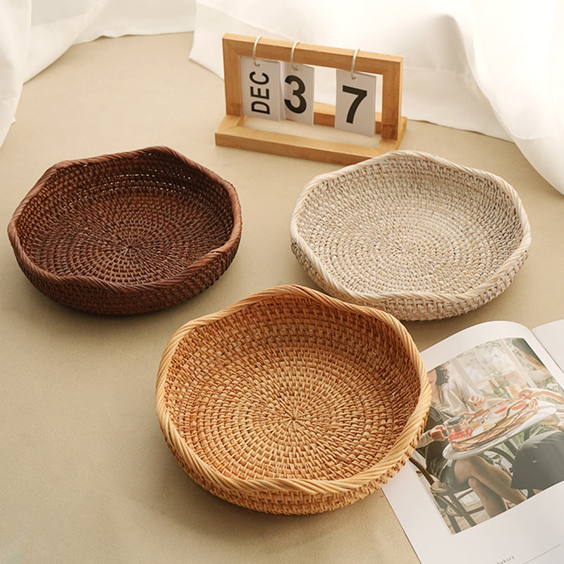 Unisex Opbevaringskurv Stilig Design 28 cm Diameter 9 cm Højde 1