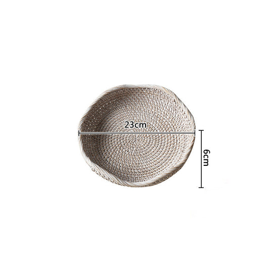 Unisex Opbevaringskurv Stilig Design 28 cm Diameter 9 cm Højde 4