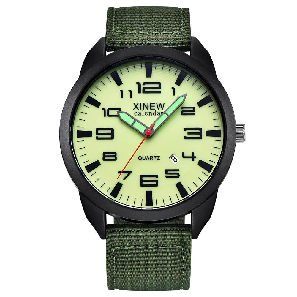 Unisex Quartz Ur med Lysende Skive og Kalenderfunktion 1