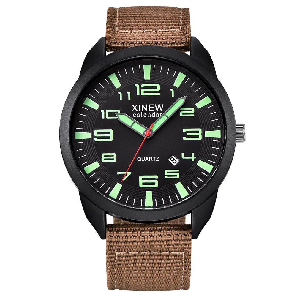 Unisex Quartz Ur med Lysende Skive og Kalenderfunktion 3