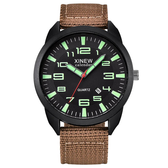 Unisex Quartz Ur med Lysende Skive og Kalenderfunktion 3