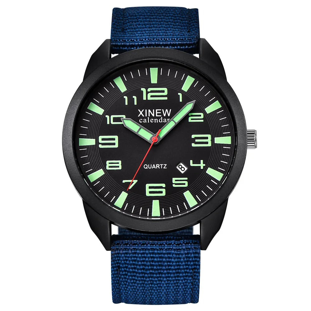 Unisex Quartz Ur med Lysende Skive og Kalenderfunktion 4