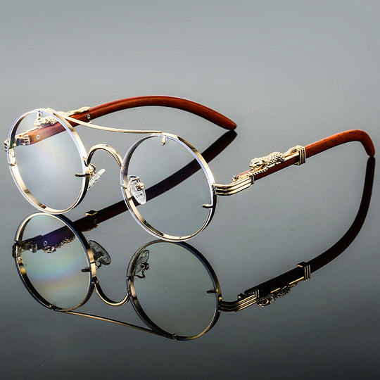 Unisex Retro Metal Solbriller Oval Form 6